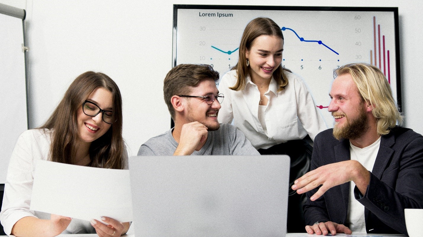 Team collaborating on customer experience improvements