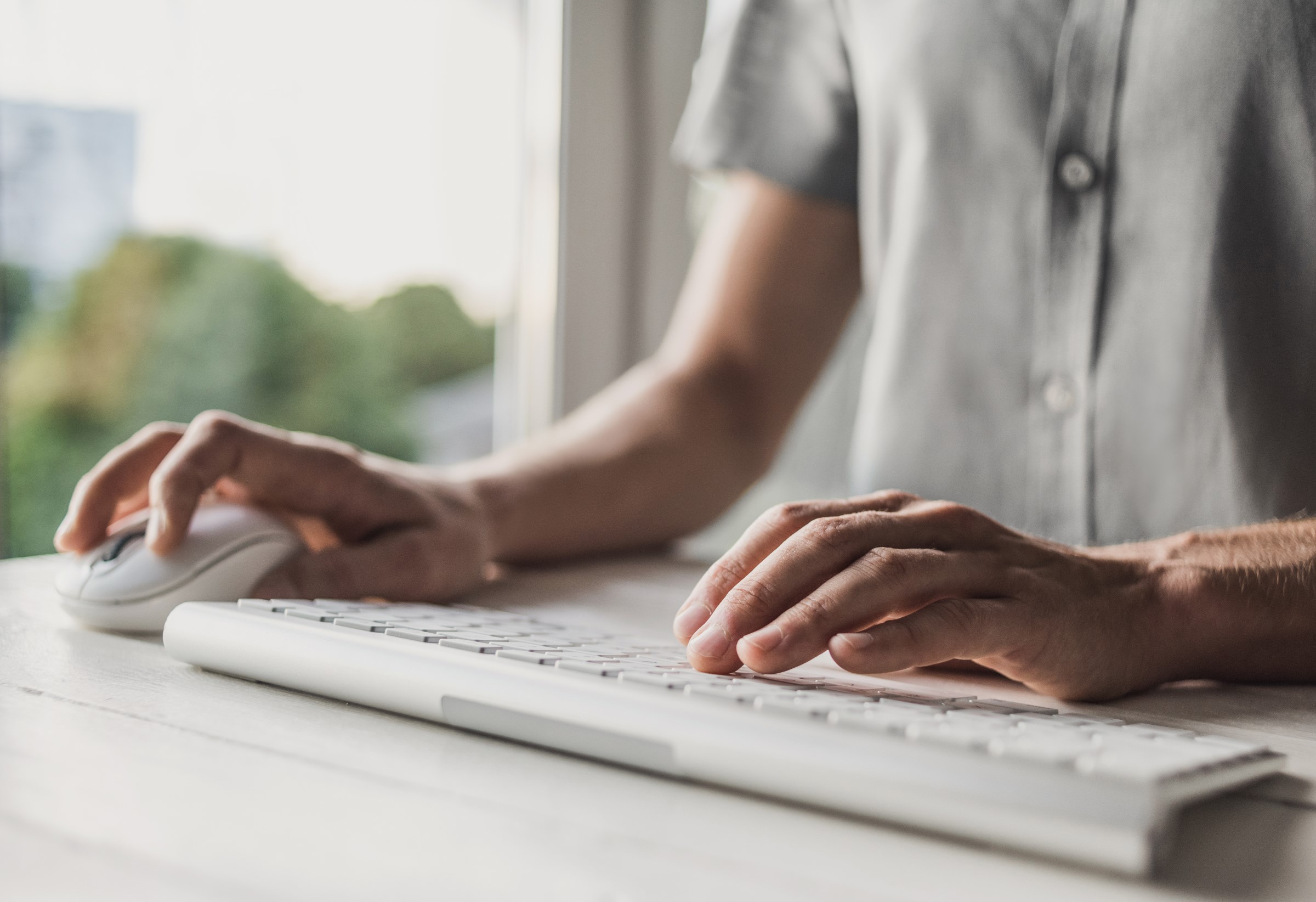 Customer browsing an online shopping experience