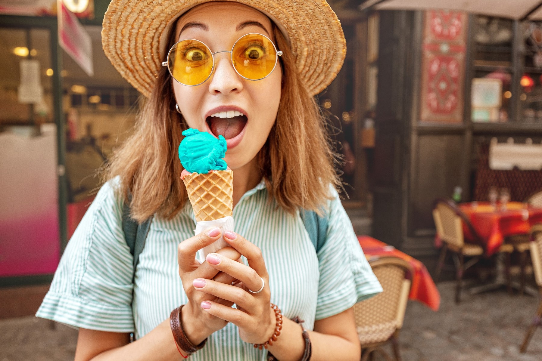 Mystery shopper enjoying an ice cream shop visit